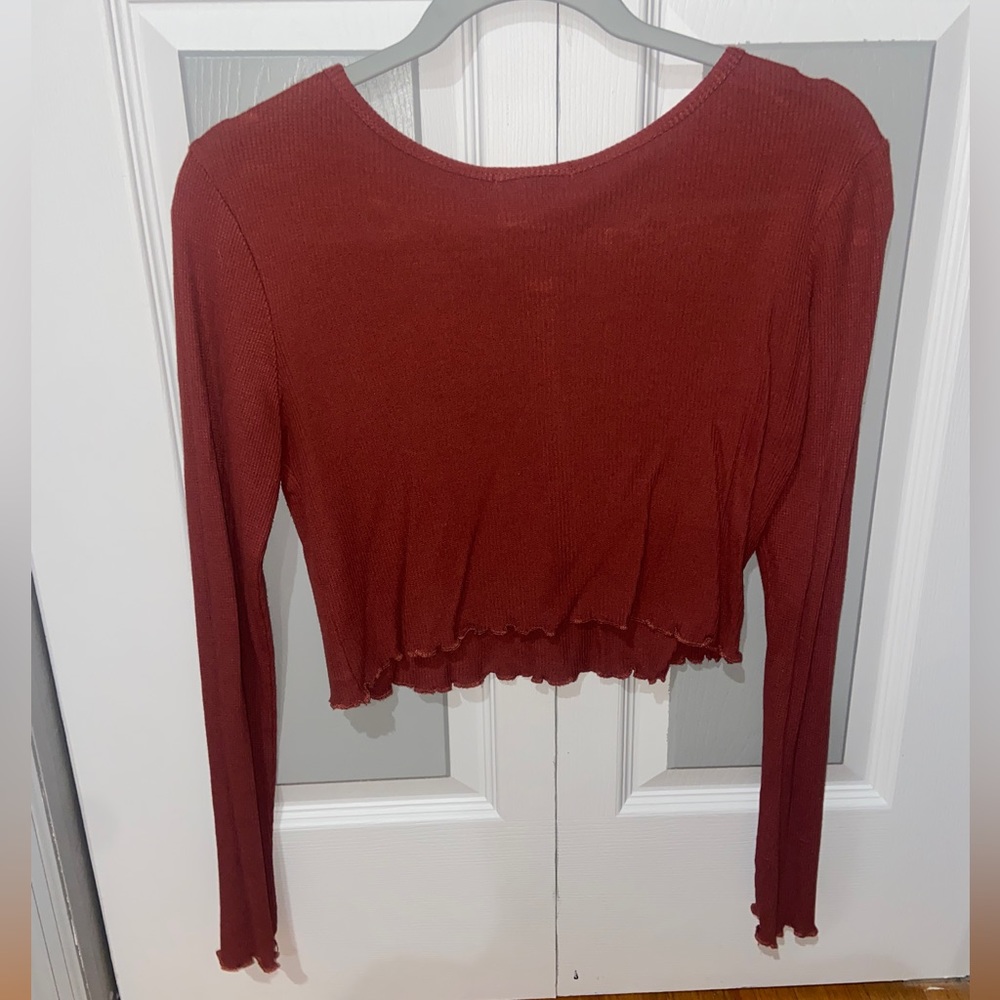 Cropped Ribbed Long Sleeve - Picture 2 of 3